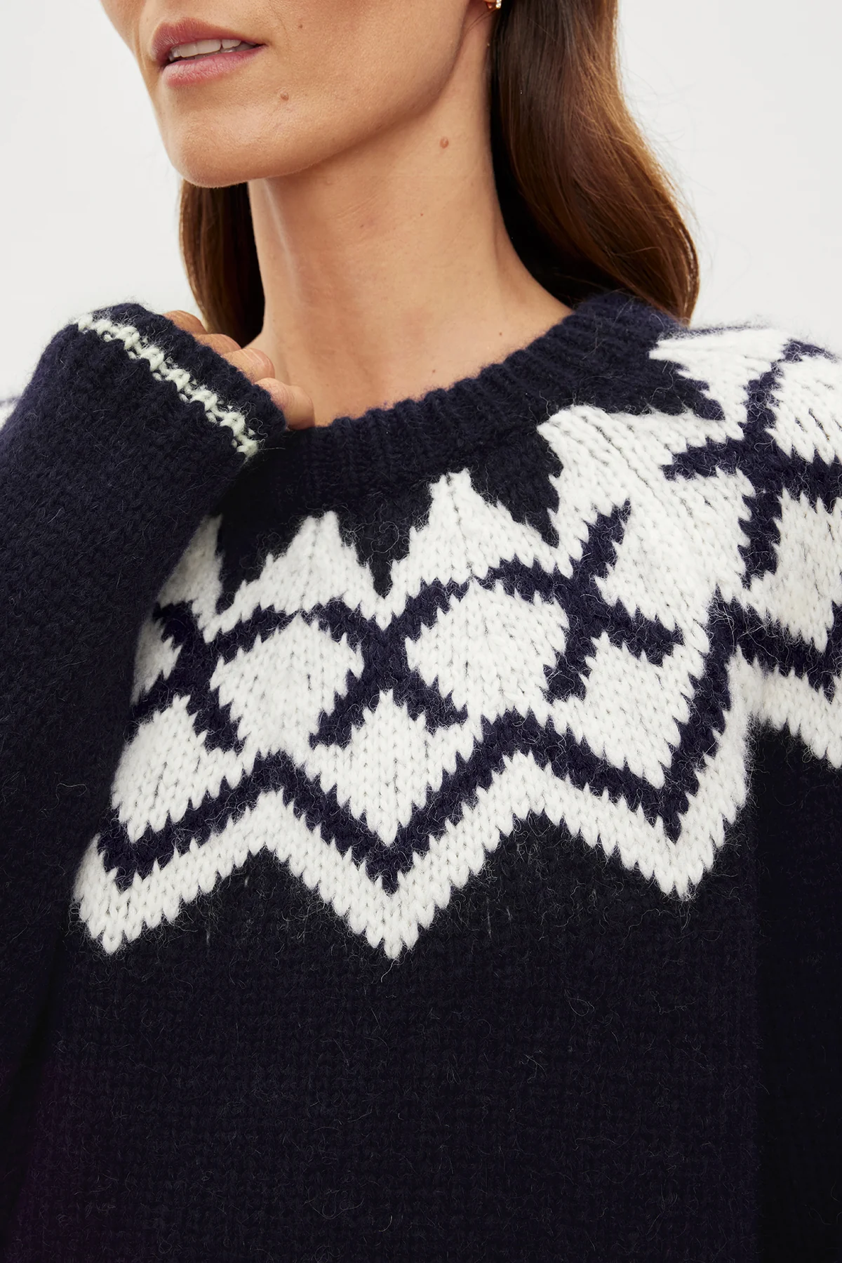 ALEXA FAIR ISLE CREW NECK SWEATER - Image 2