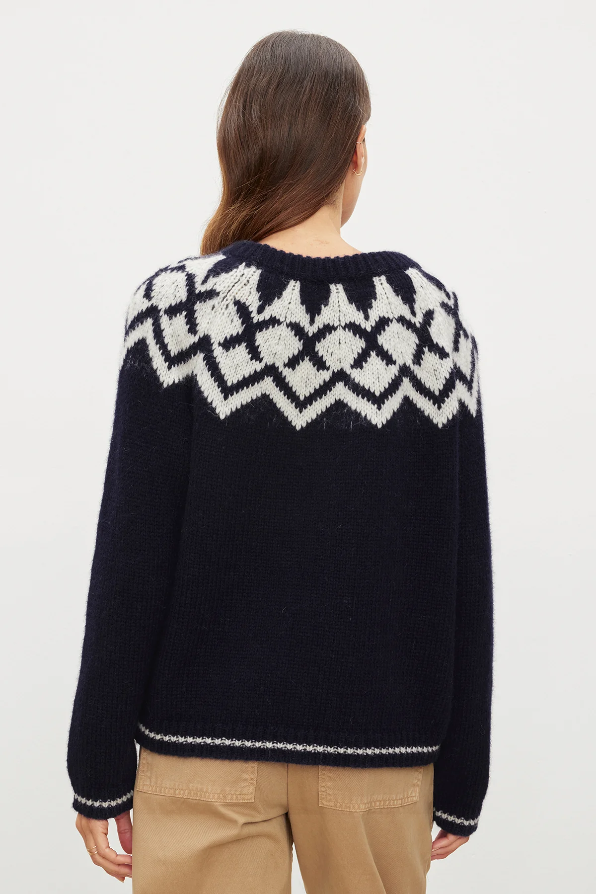 ALEXA FAIR ISLE CREW NECK SWEATER - Image 4