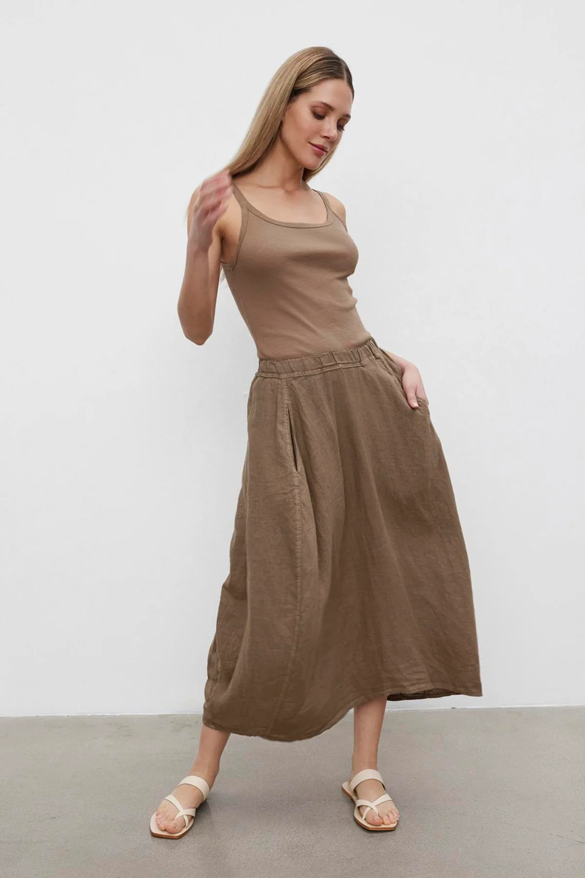 ALIZA RIBBED COTTON LAYERING TANK - Image 2