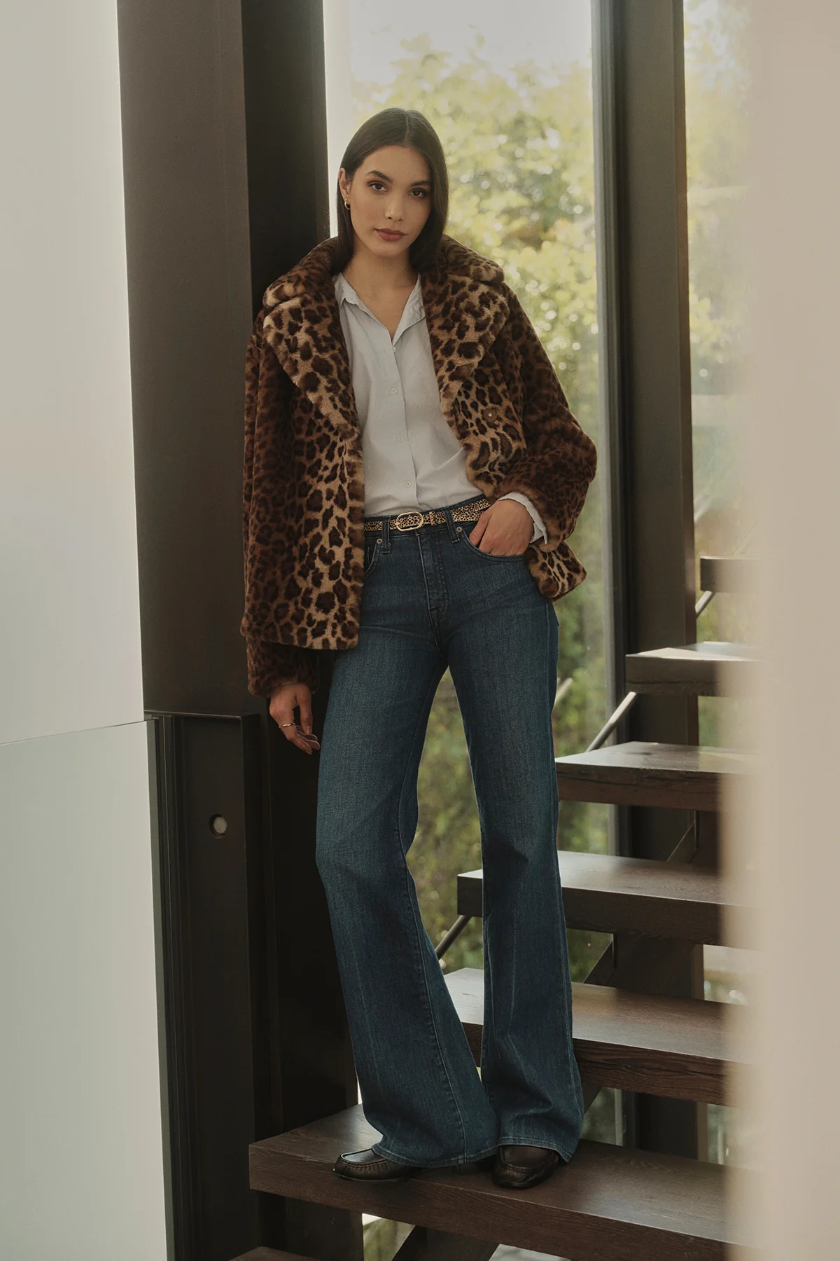 AMANI LEOPARD LUX FAUX FUR JACKET - Image 5