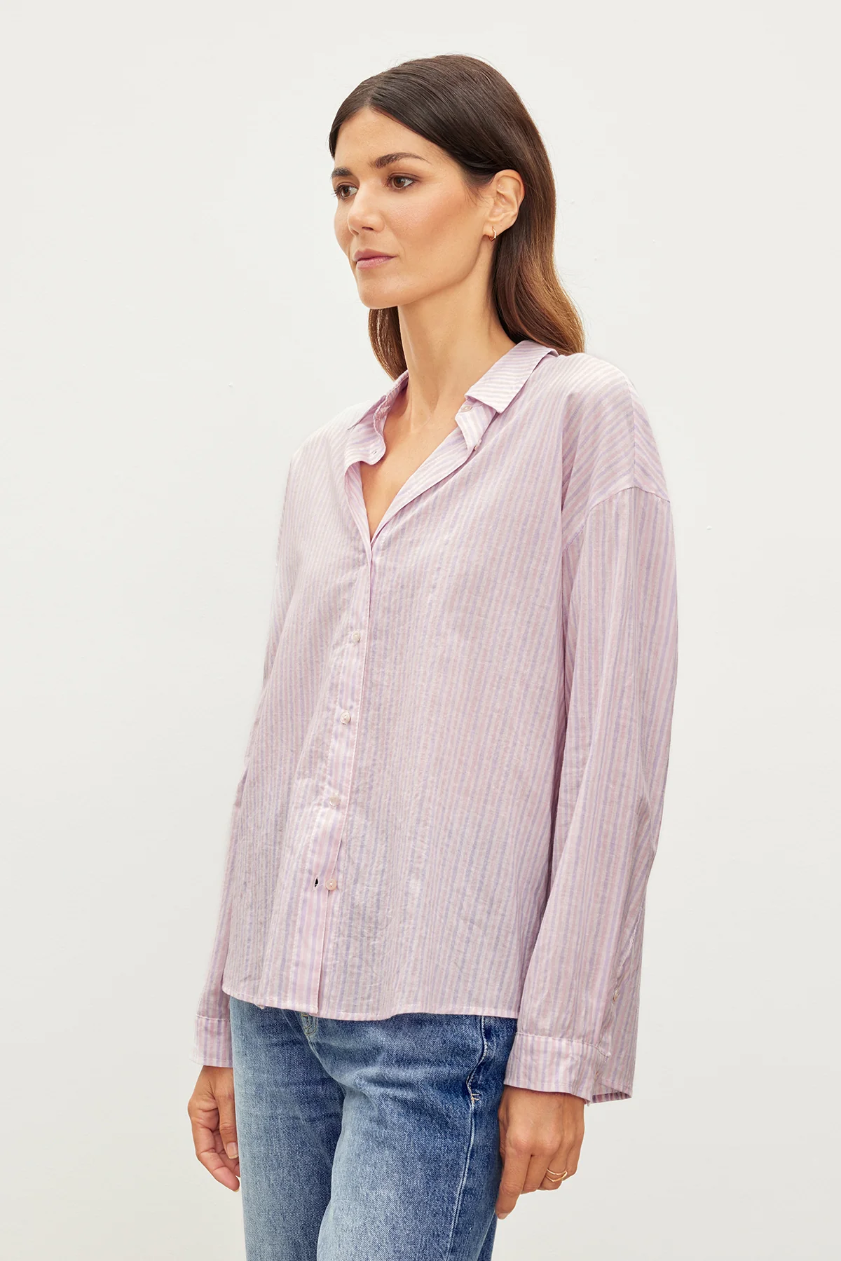 ASHLYN STRIPED BUTTON-UP SHIRT - Image 3