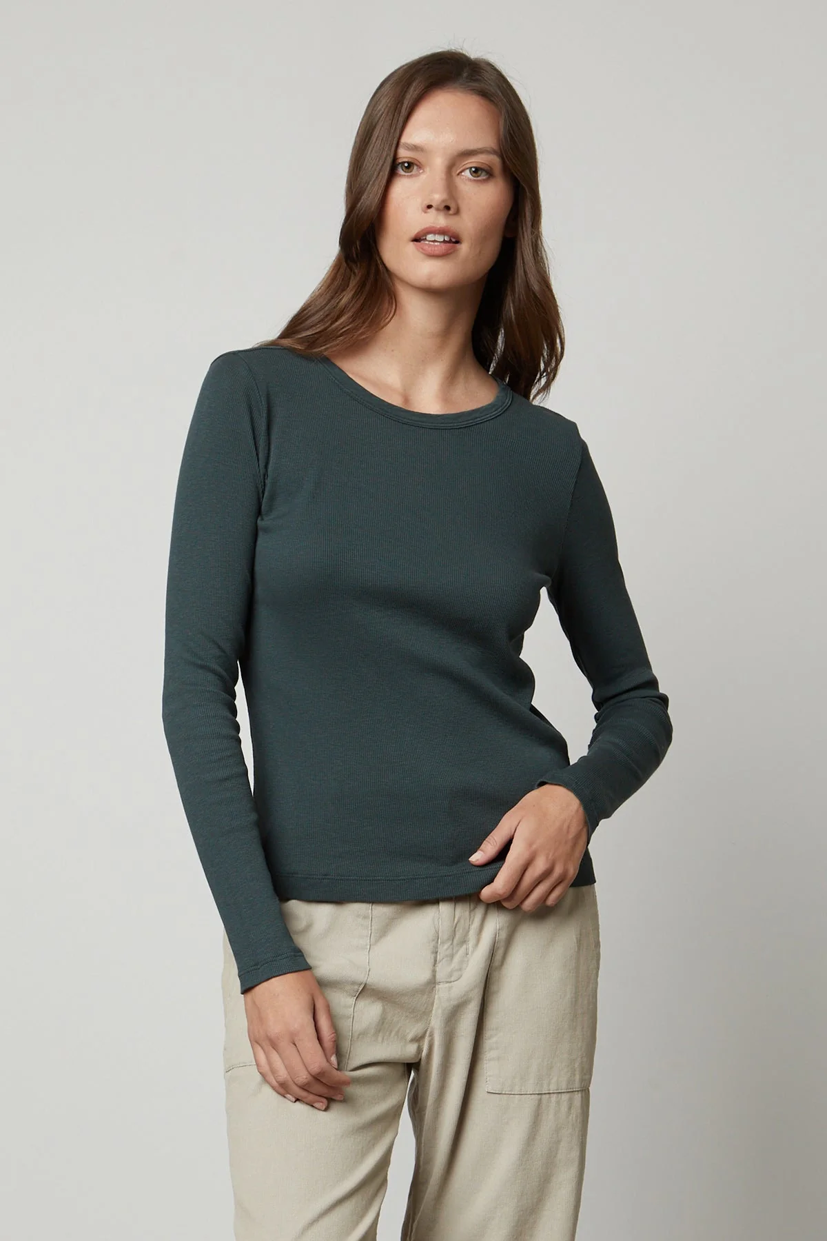 BAYLER RIBBED SCOOP NECK TEE - Image 6