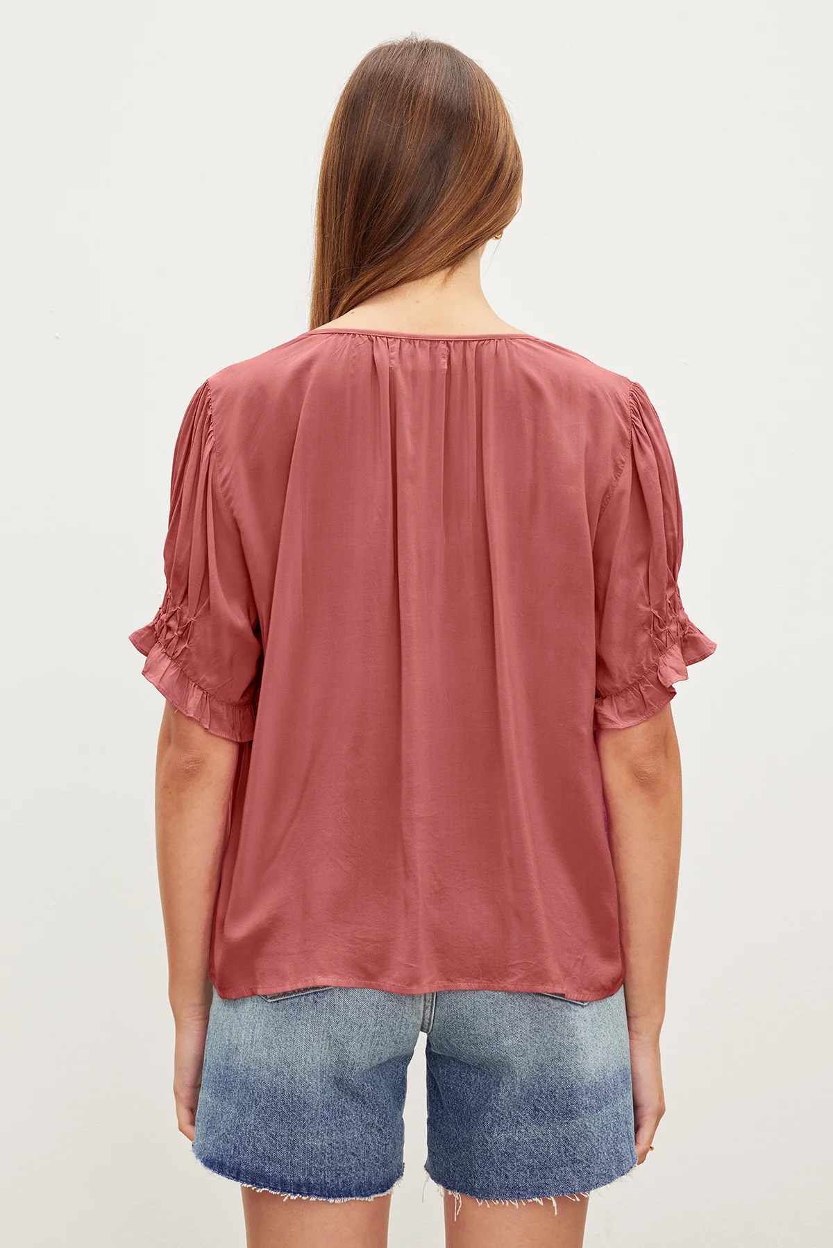 CALISSA SPLIT NECK BLOUSE - Image 3