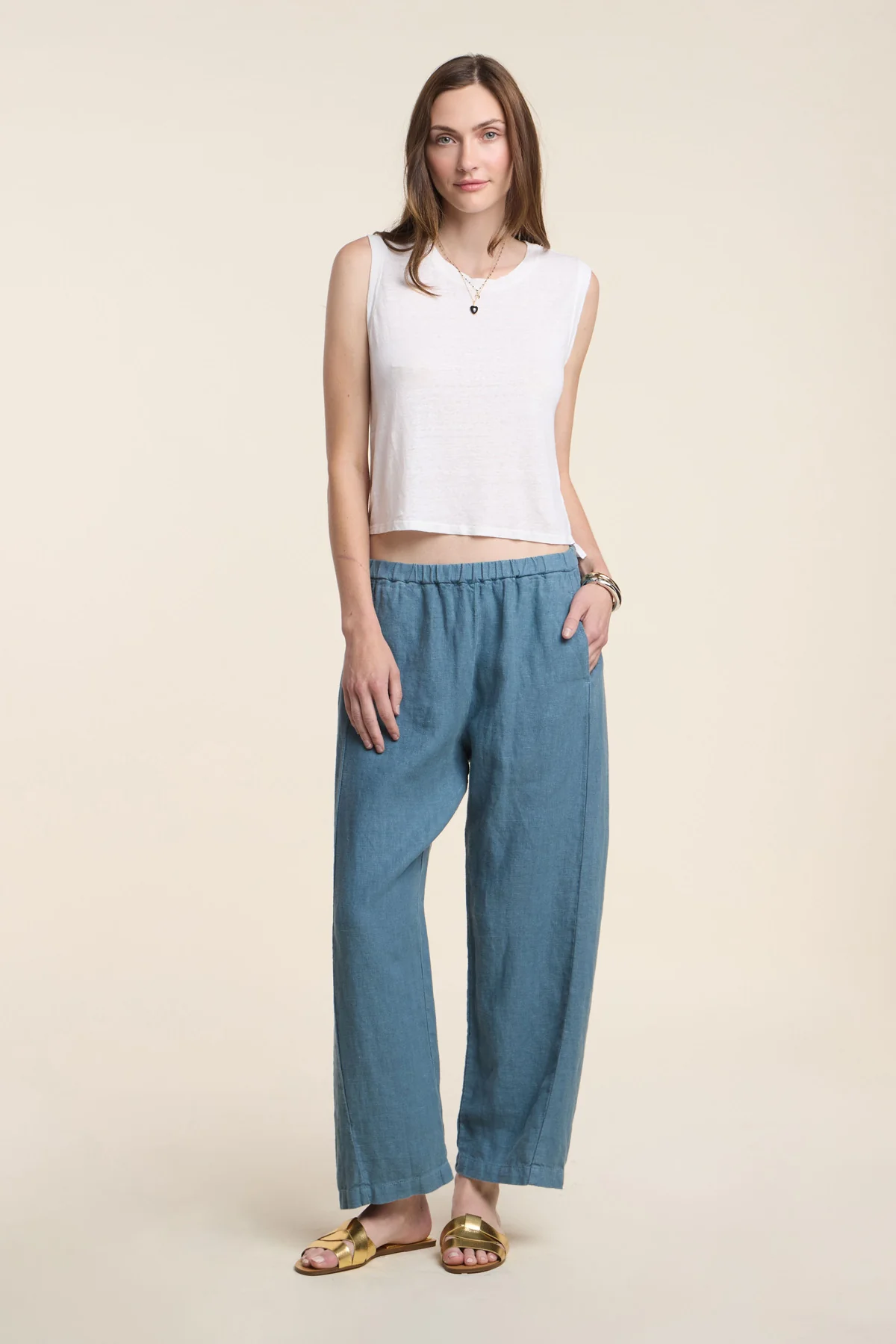 CELINE HEAVY LINEN PANT - Image 5
