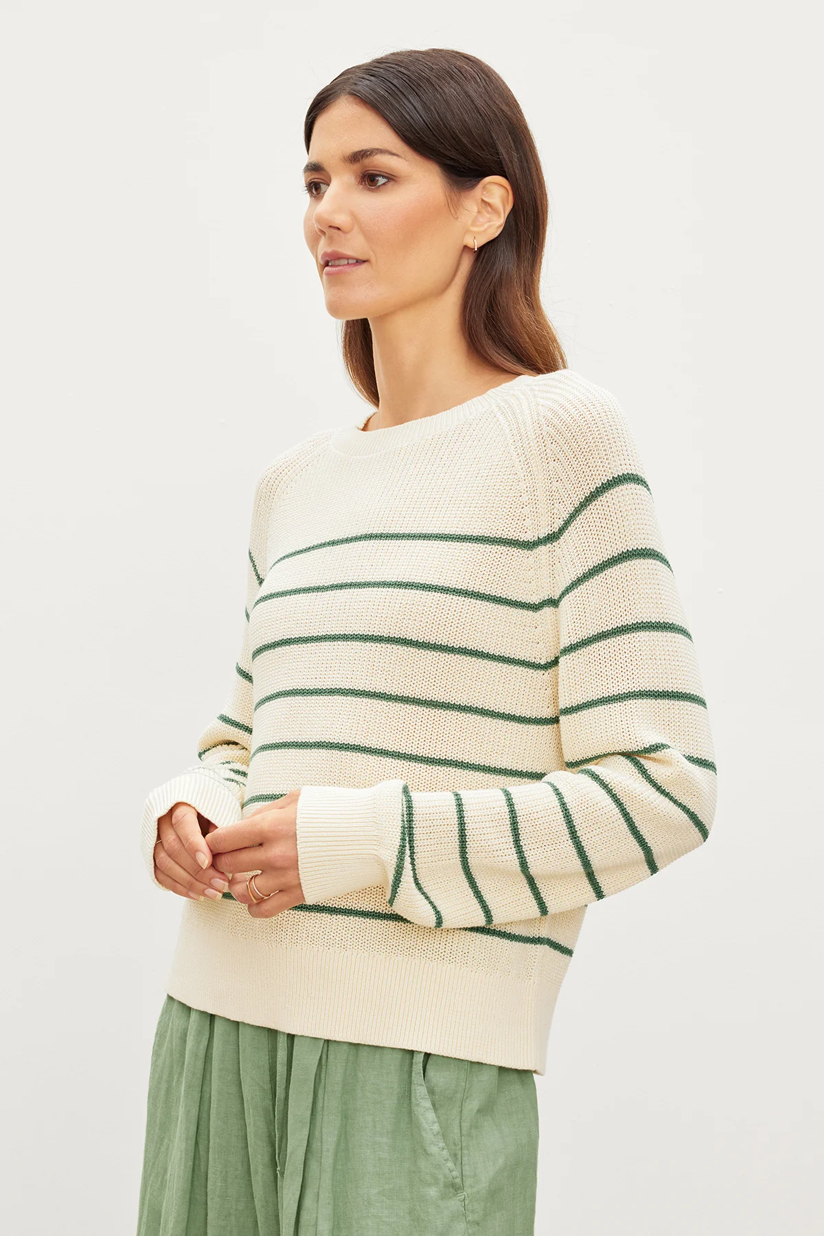 CHAYSE STRIPED CREW NECK SWEATER - Image 3