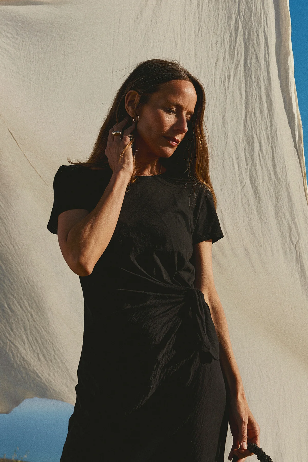 DARCY COTTON SLUB MIDI DRESS - Image 5