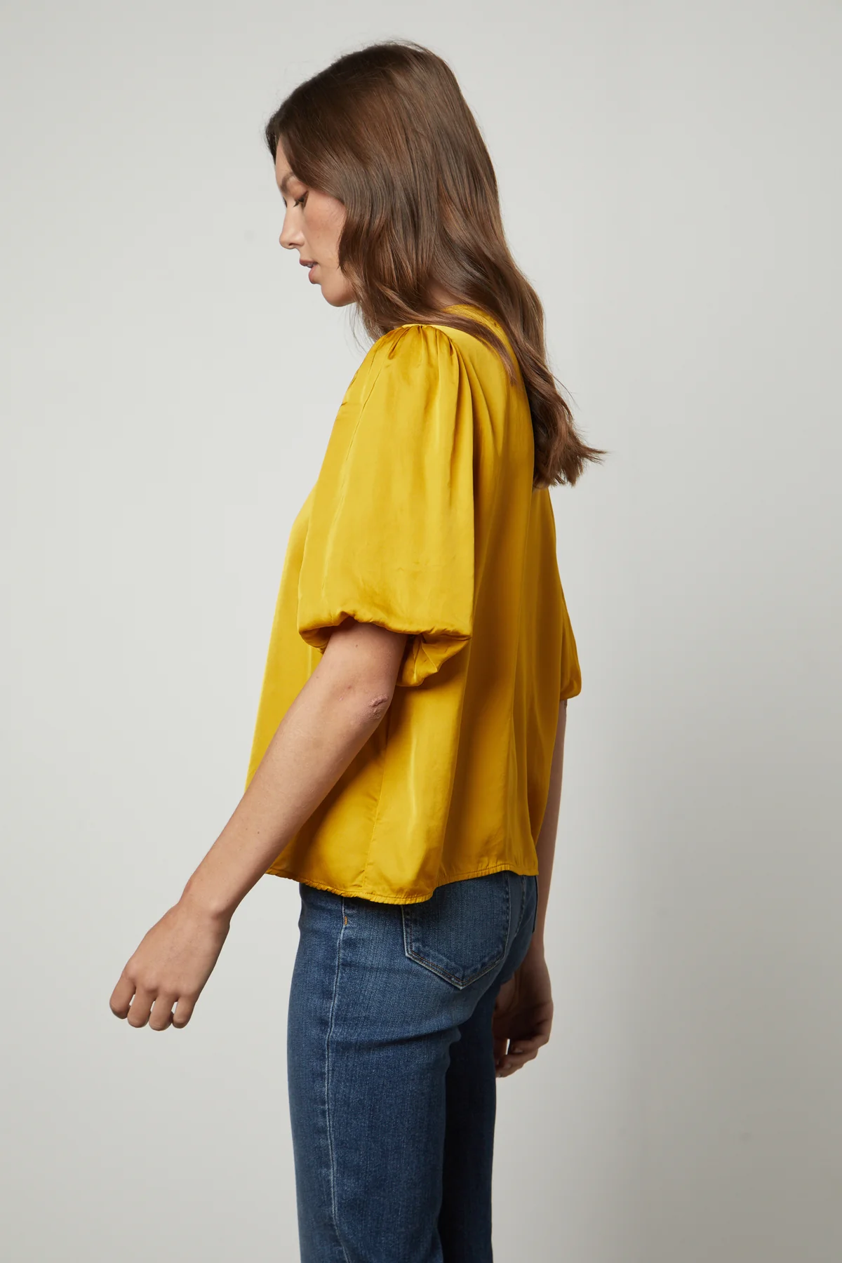 DESI SATIN PUFF SLEEVE TOP - Image 6