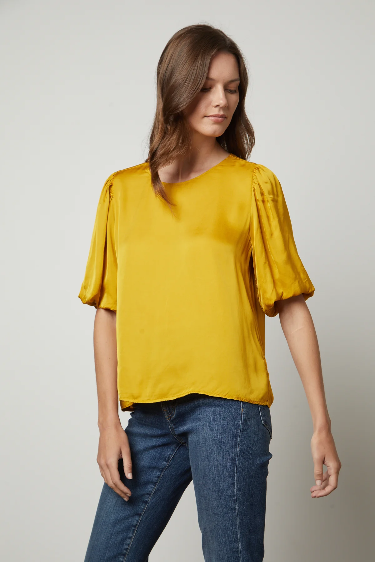 DESI SATIN PUFF SLEEVE TOP - Image 8