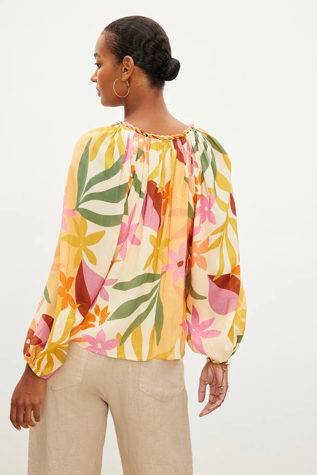DION PRINTED BOHO TOP - Image 2