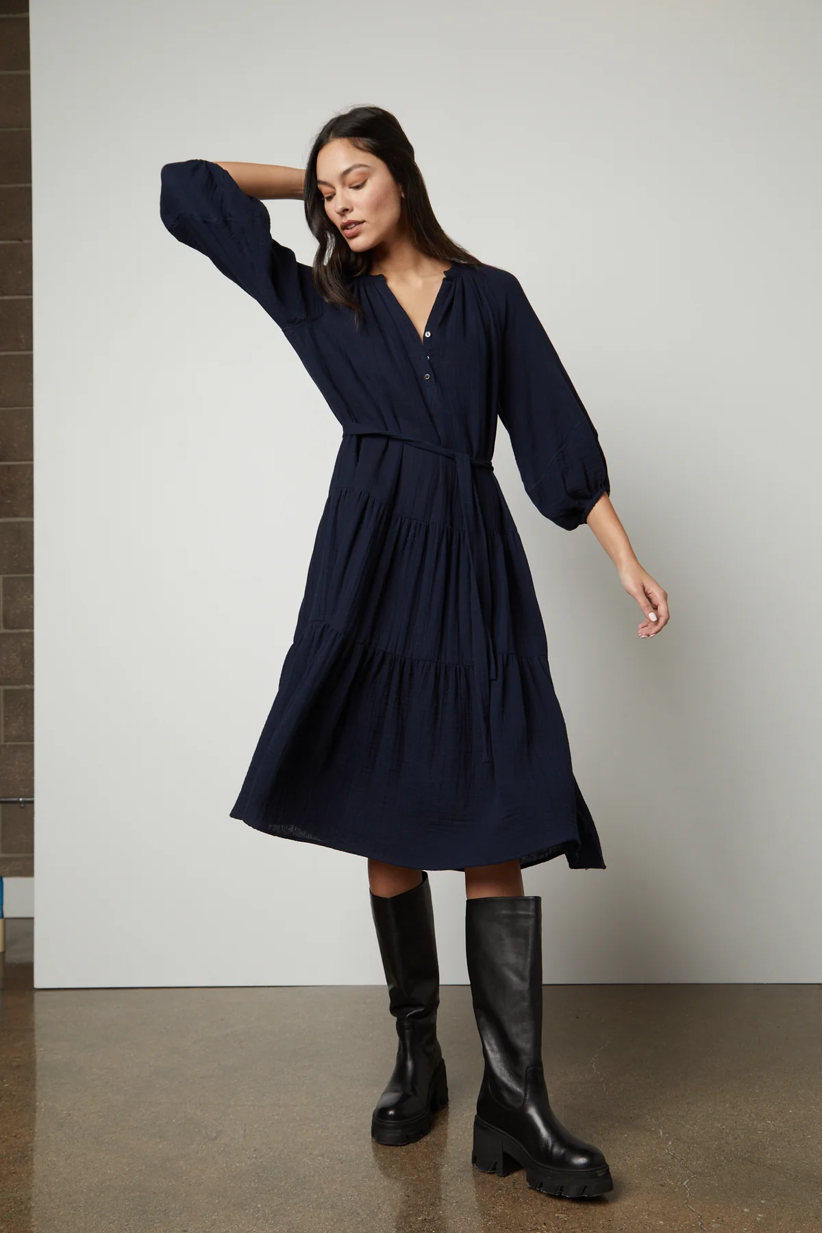DIXON COTTON GAUZE TIERED DRESS - Image 8