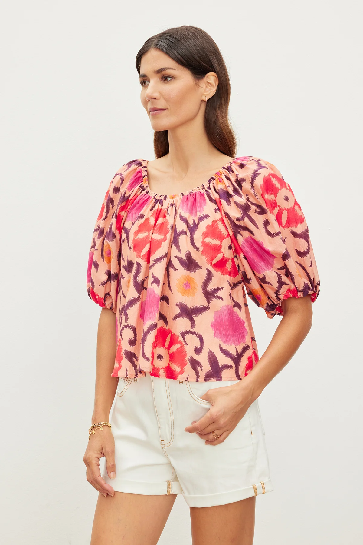EDLIN PRINTED SILK COTTON VOILE TOP - Image 7