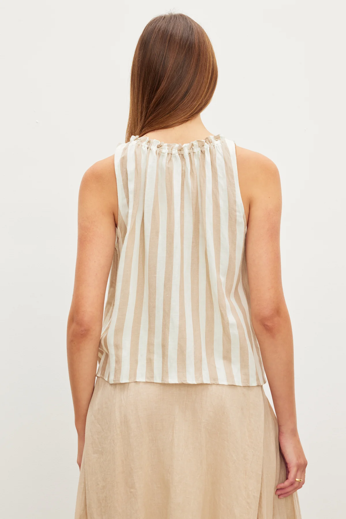 ERICA STRIPED LINEN TANK TOP - Image 3