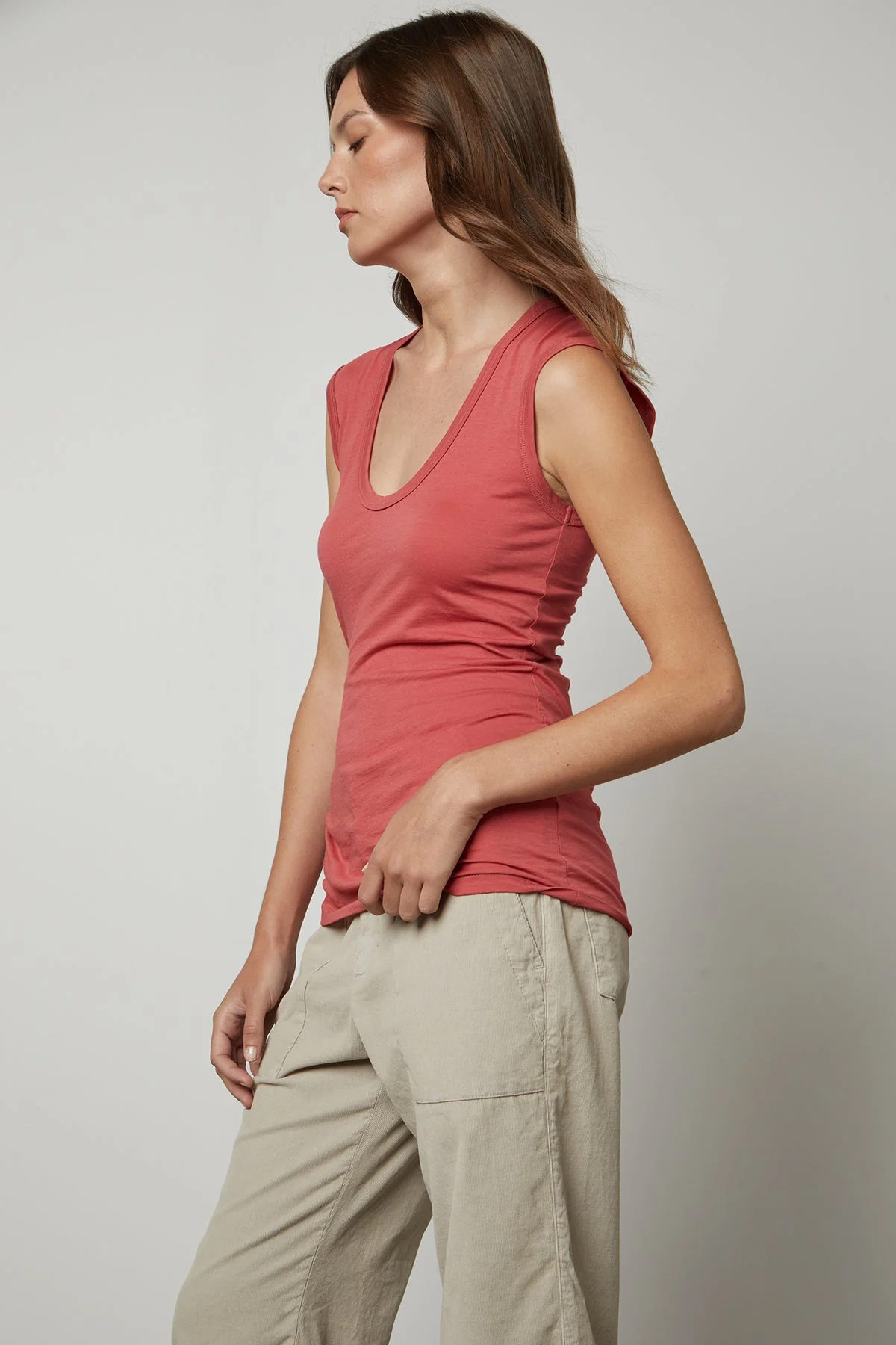 ESTINA GAUZY WHISPER FITTED TANK TOP - Image 2