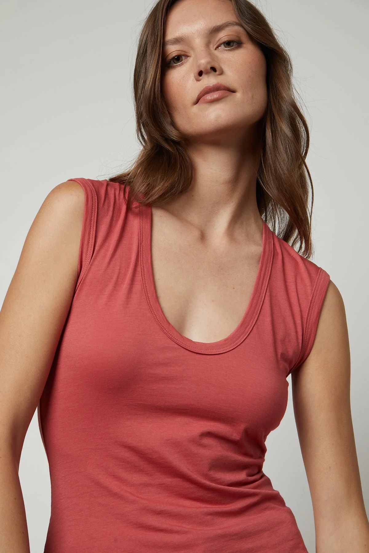 ESTINA GAUZY WHISPER FITTED TANK TOP - Image 5
