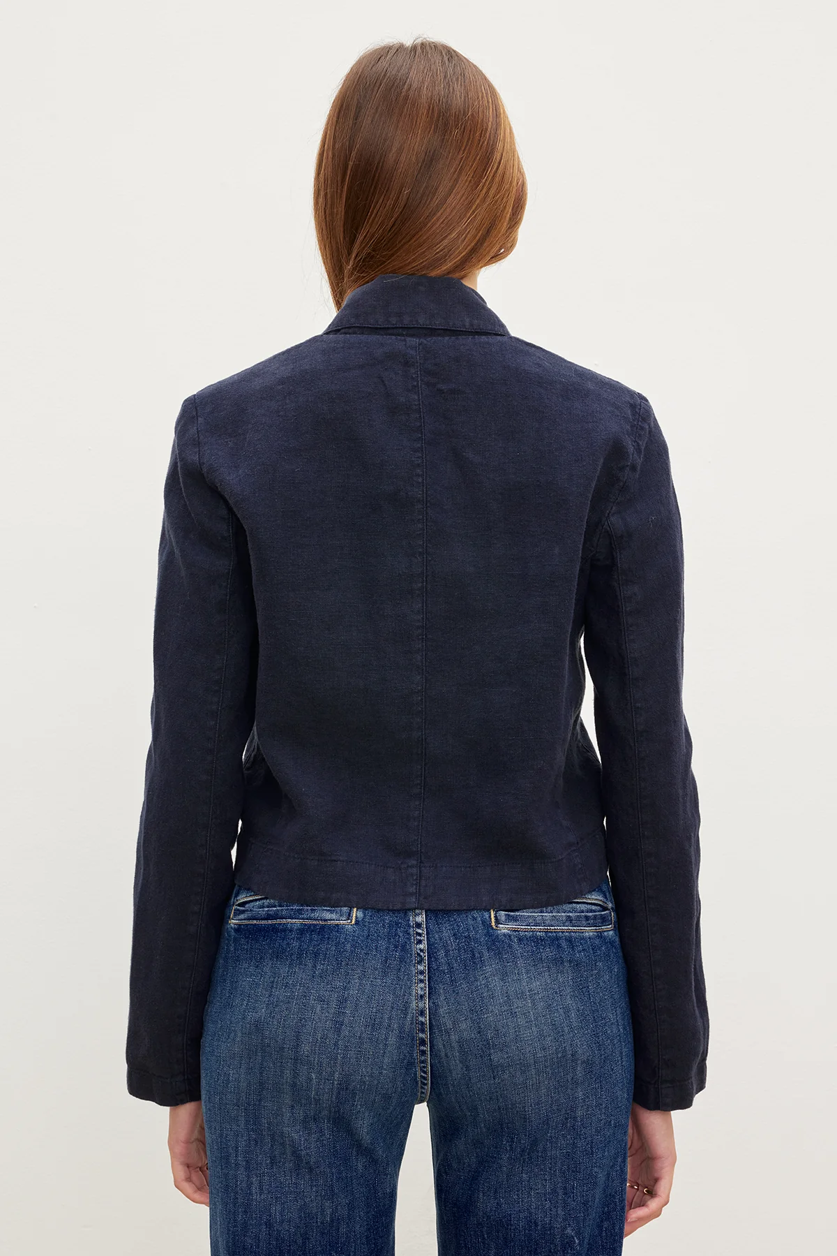 FINLEY HEAVY LINEN CROPPED BLAZER - Image 3