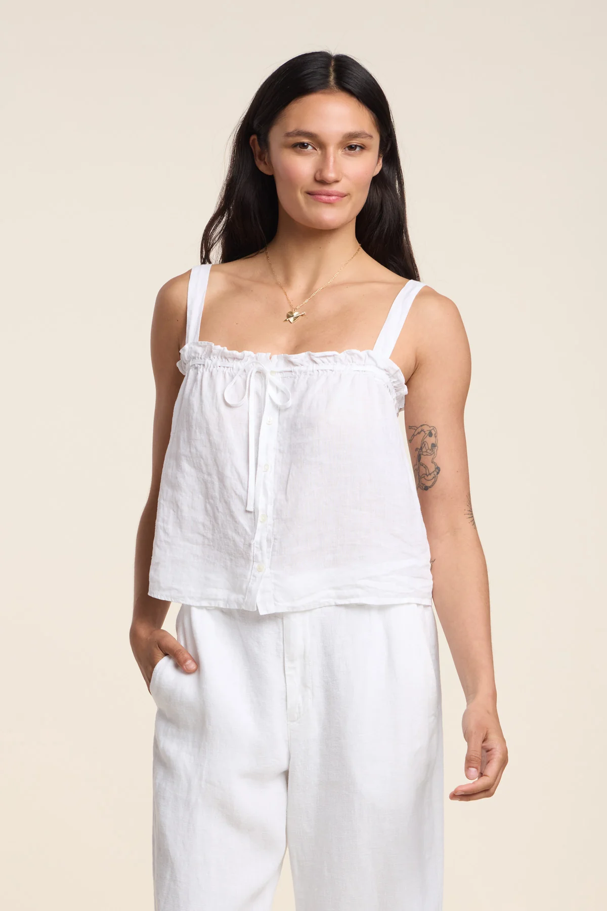 IZZIE LINEN TANK TOP - Image 7