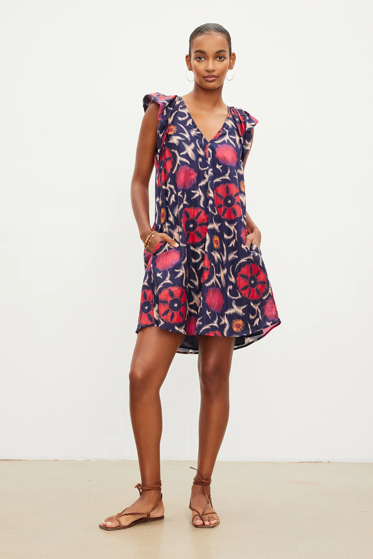 JENNA PRINTED SILK COTTON VOILE DRESS - Image 5