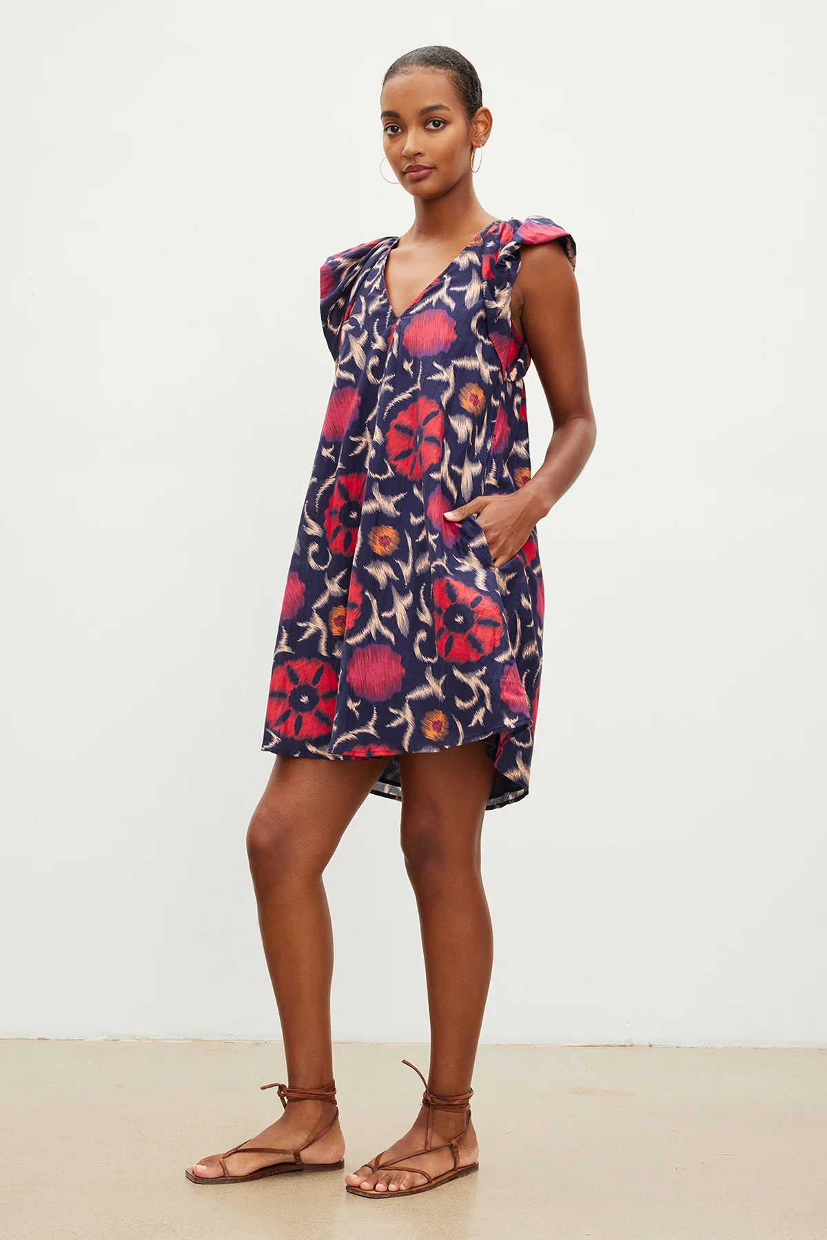 JENNA PRINTED SILK COTTON VOILE DRESS - Image 8