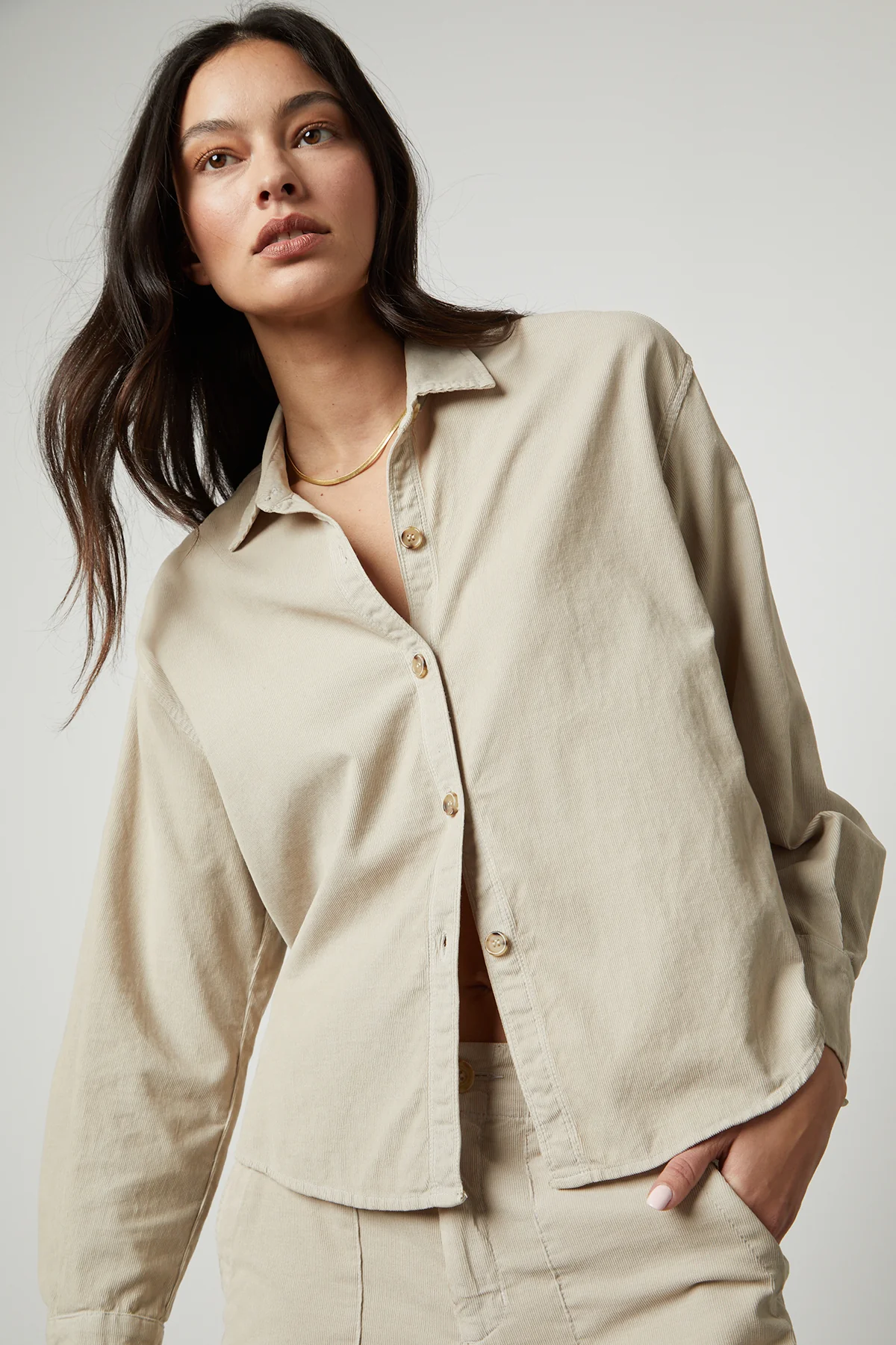 JOJO CORDUROY BUTTON-UP SHIRT - Image 5