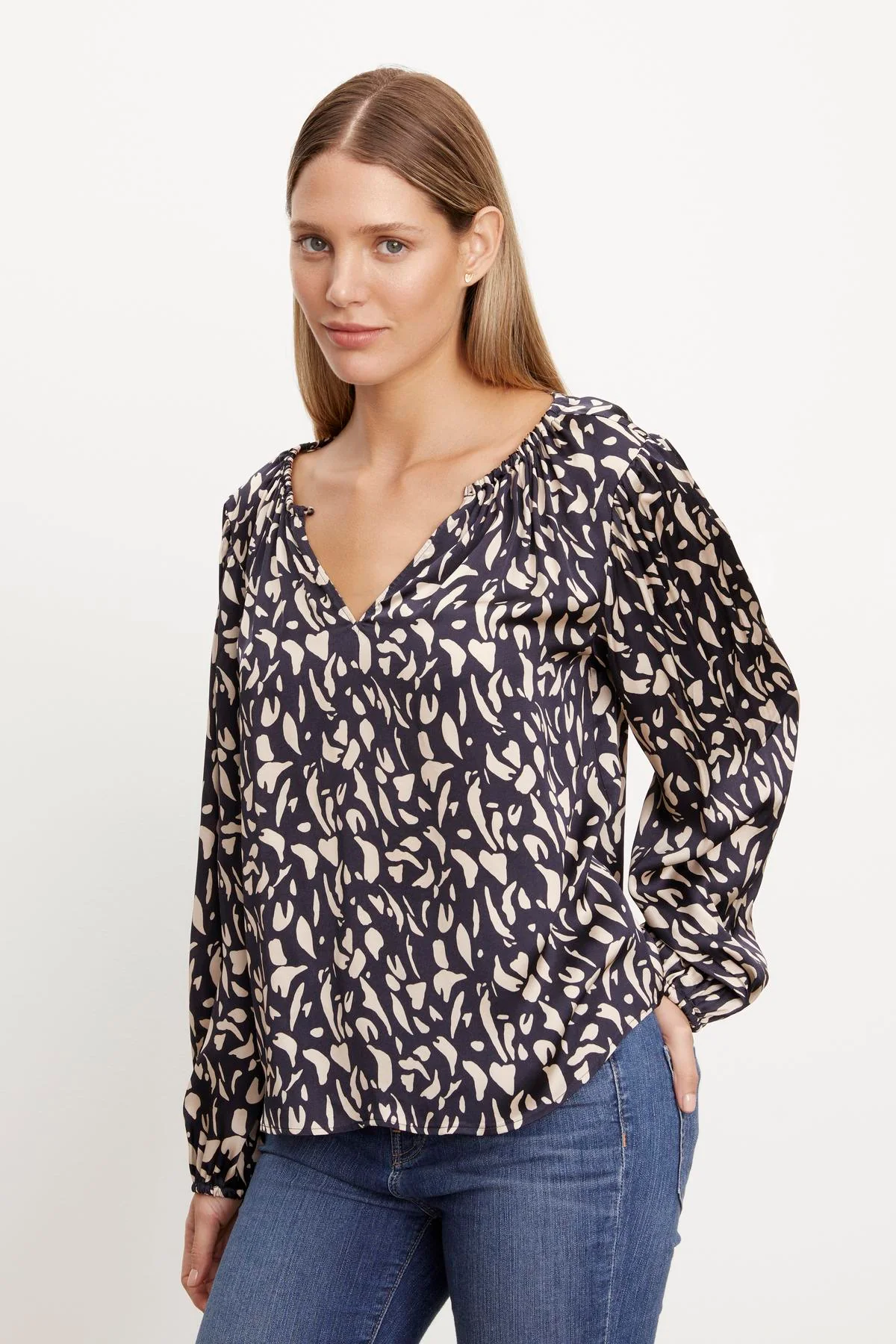 KADE PRINTED PEASANT BLOUSE - Image 2