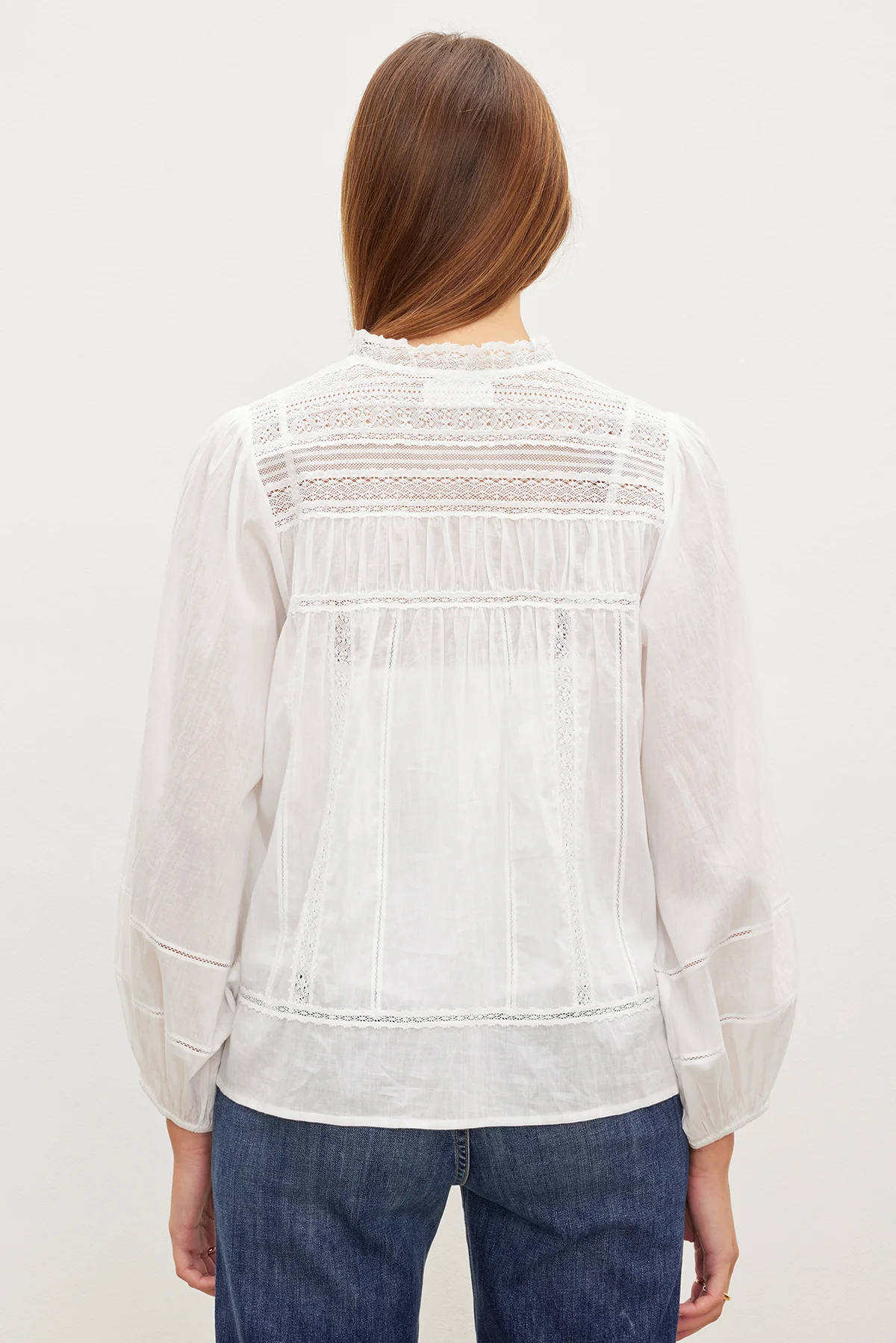 LIAM COTTON LACE BUTTON FRONT TOP - Image 3