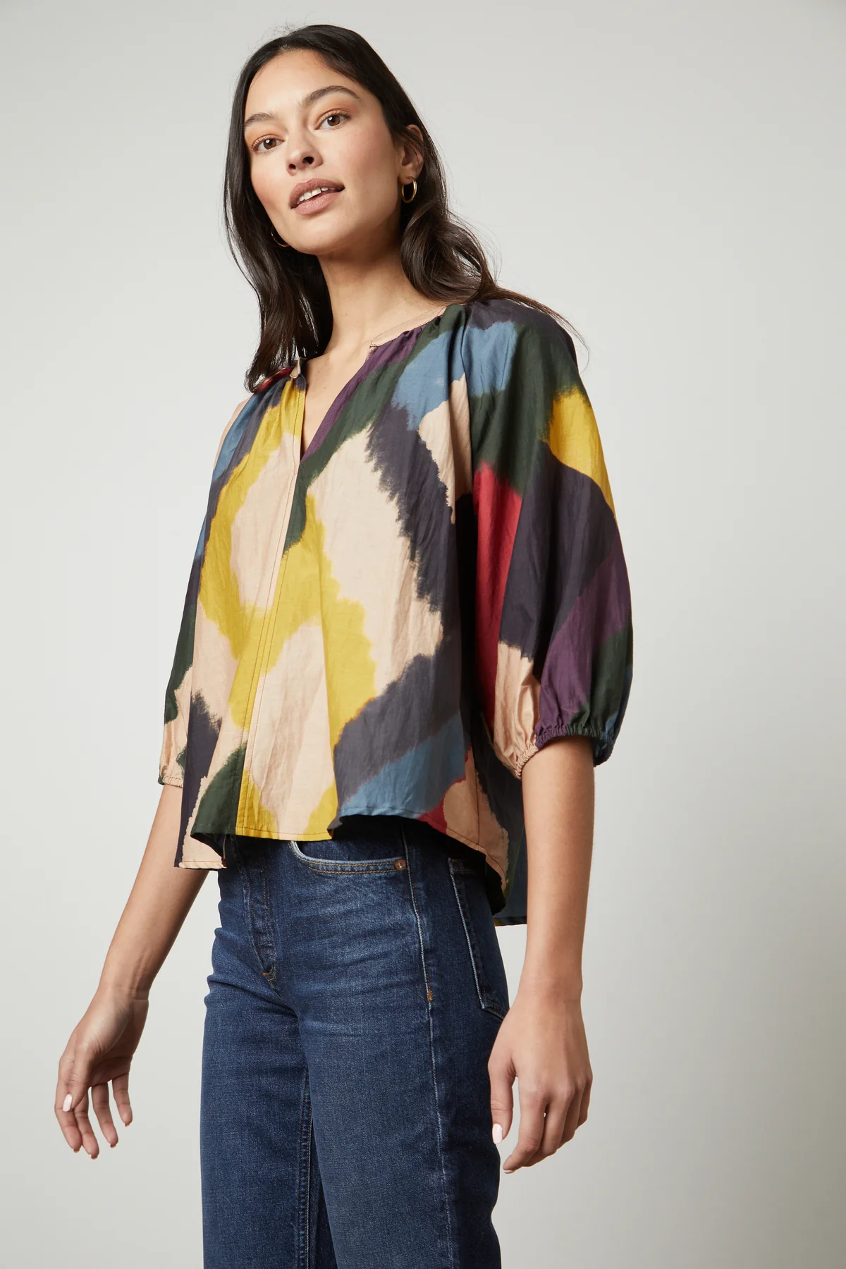 LIZETTE PRINTED BOHO TOP - Image 2