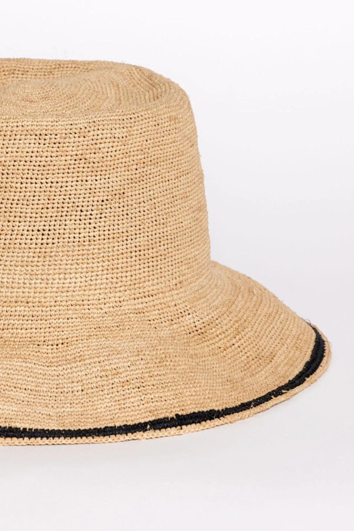 STRIPE EDGE MODERN CROCHET BUCKET HAT - Image 2