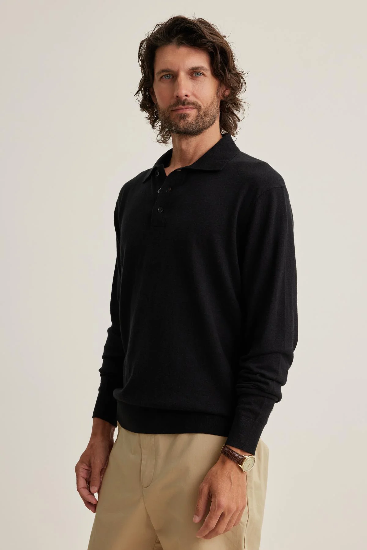 MATTEO COTTON LINEN SWEATER POLO - Image 4
