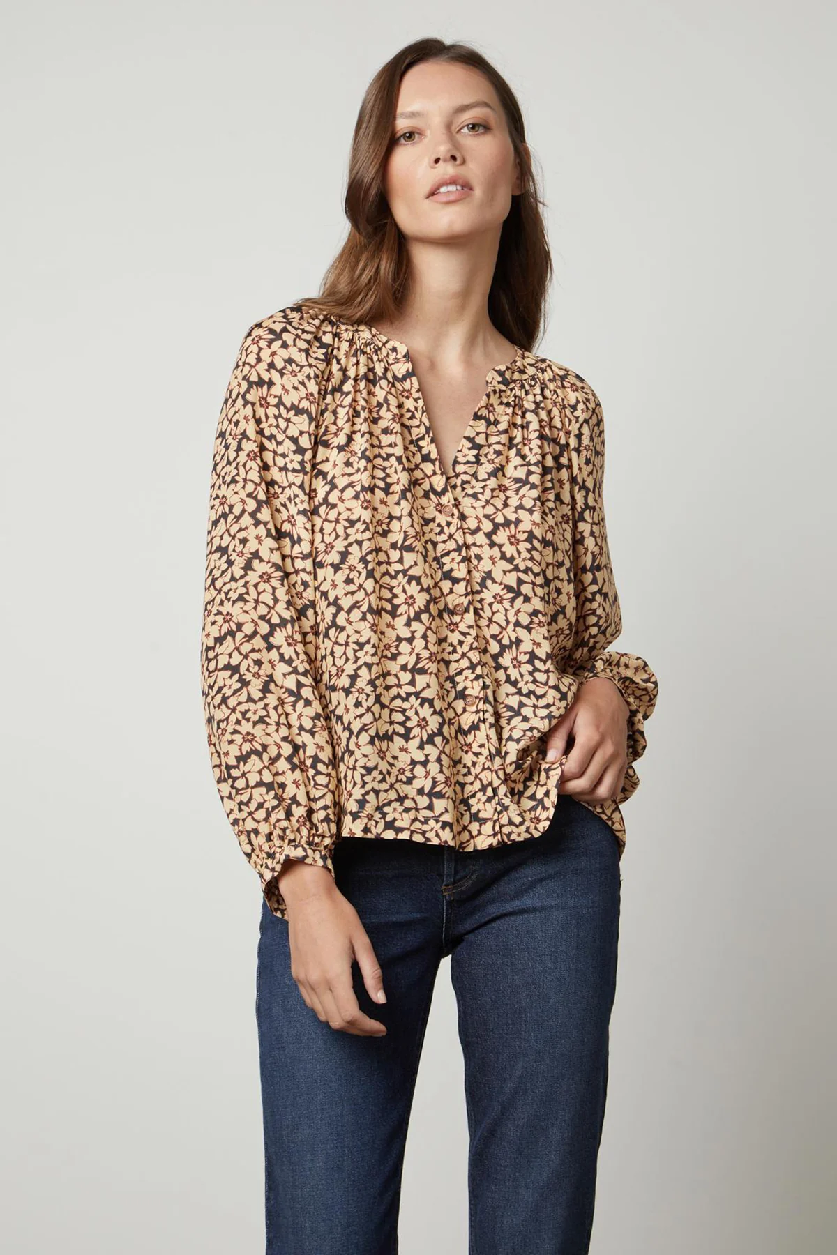 MELINDA PRINTED BUTTON-UP TOP - Image 5