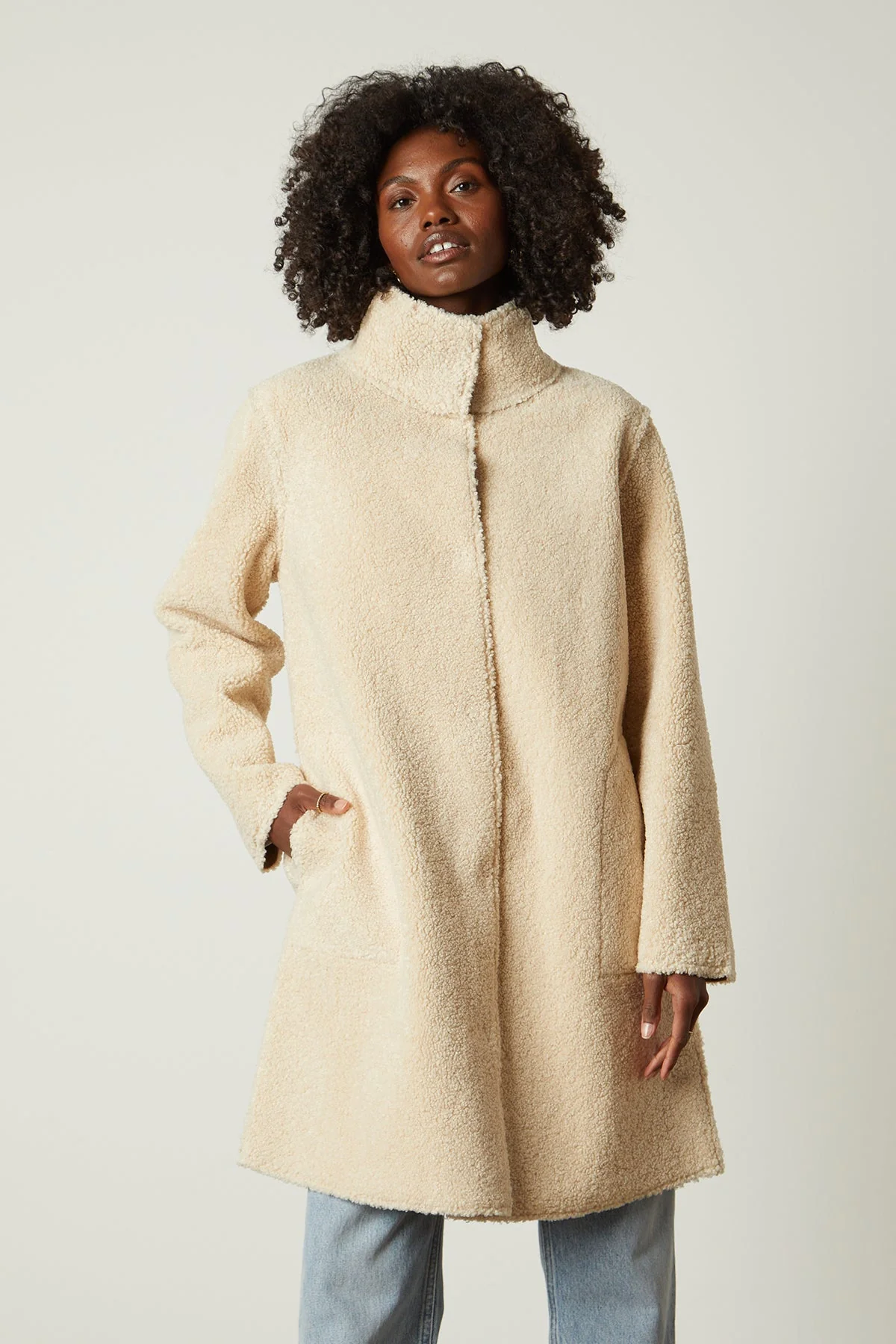 MIRABEL FAUX LUX SHERPA REVERSIBLE COAT - Image 19