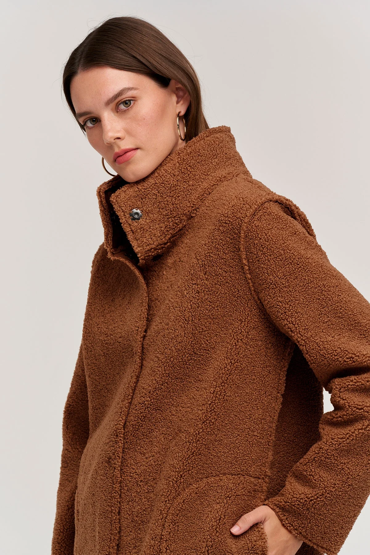MIRABEL FAUX LUX SHERPA REVERSIBLE COAT - Image 3