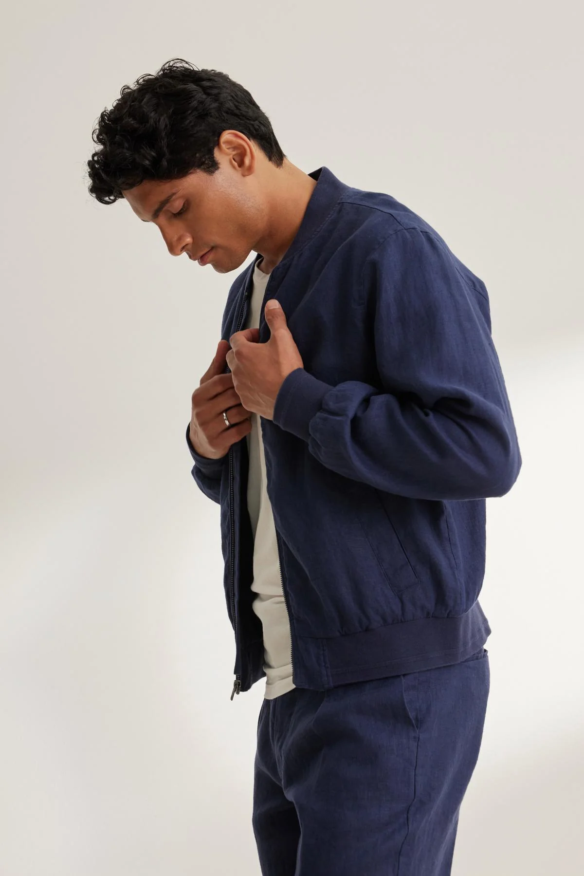 MURPHY LINEN BOMBER JACKET - Image 2