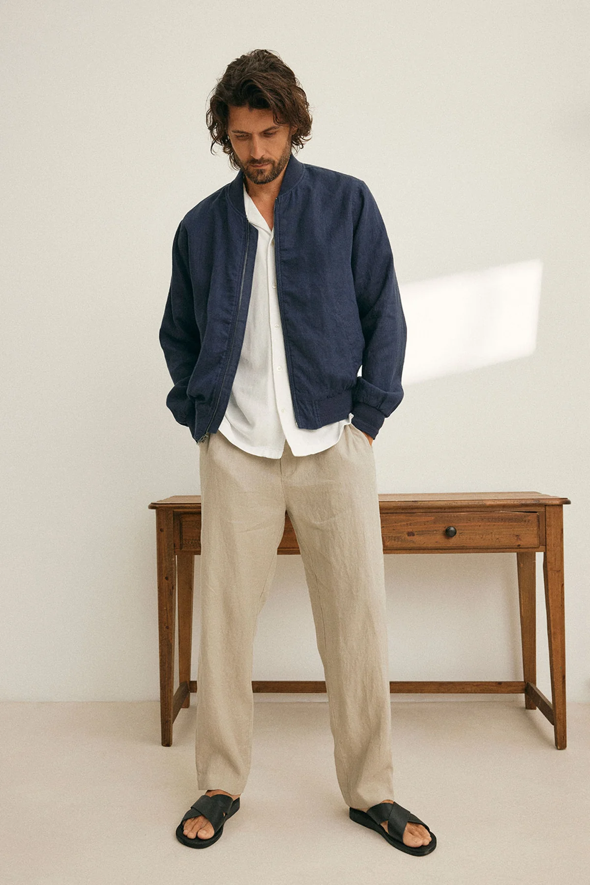 MURPHY LINEN BOMBER JACKET - Image 4