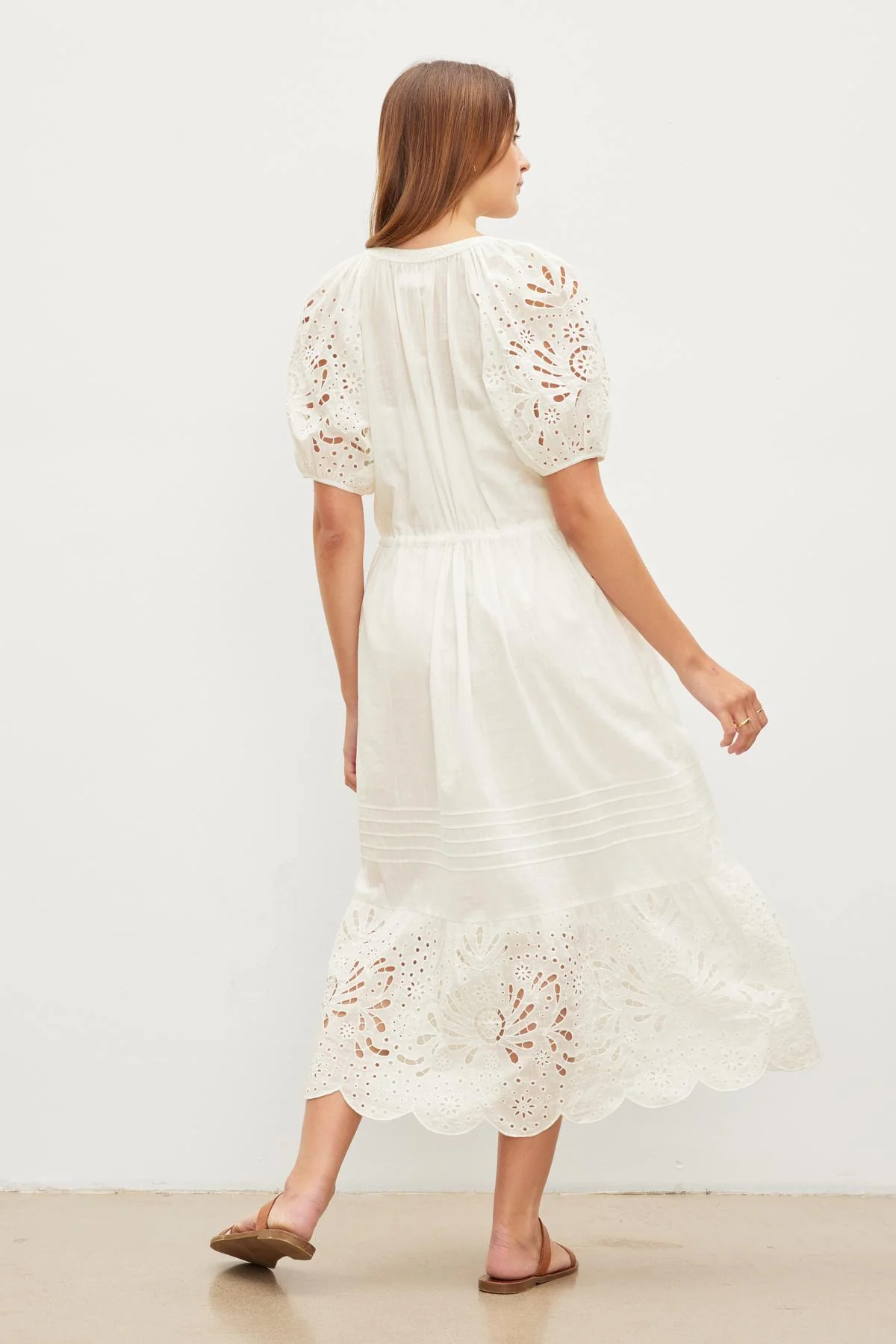 NADIA EMBROIDERED COTTON LACE DRESS - Image 2