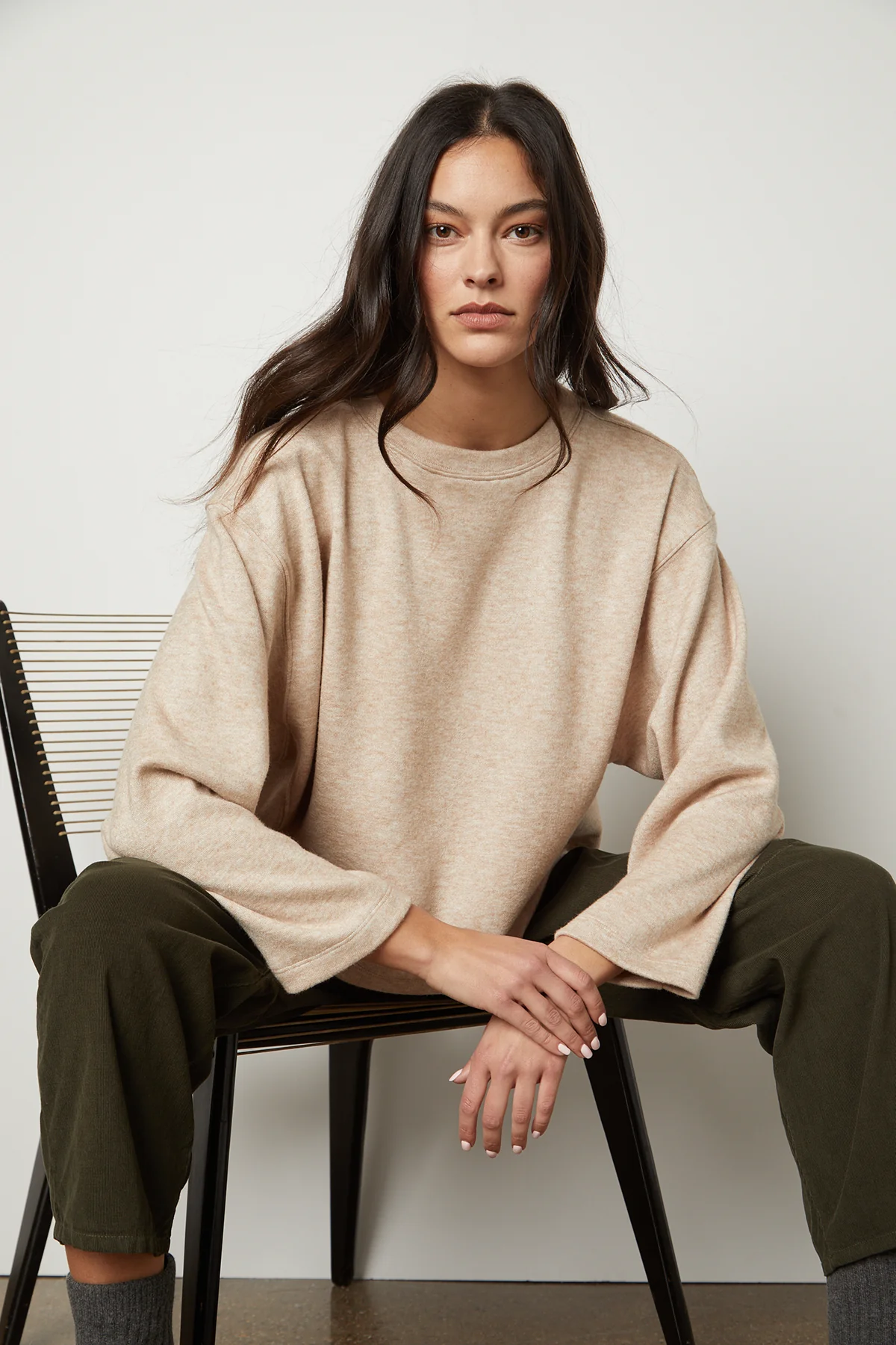 NIA DOUBLE KNIT CROPPED CREW - Image 5