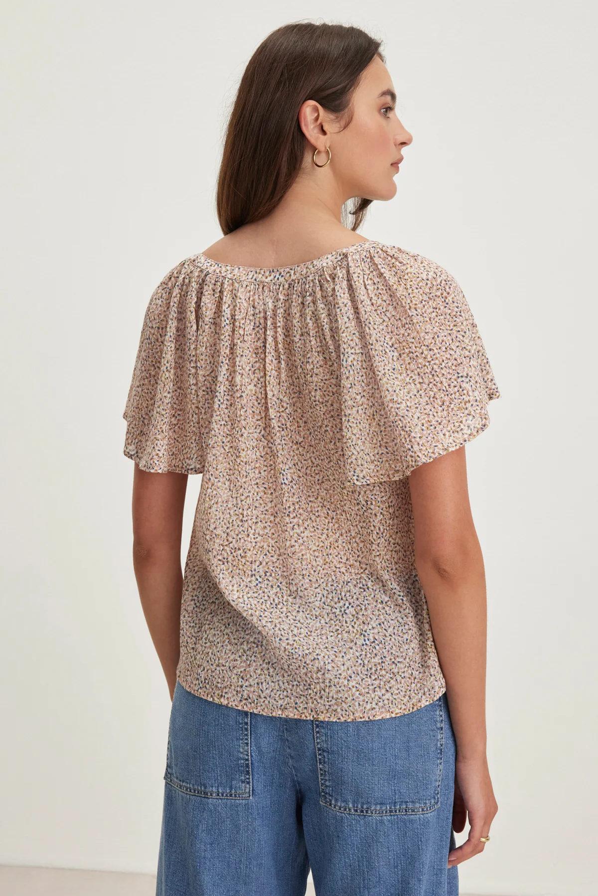 PARK PRINTED CRINKLE COTTON GAUZE TOP - Image 3