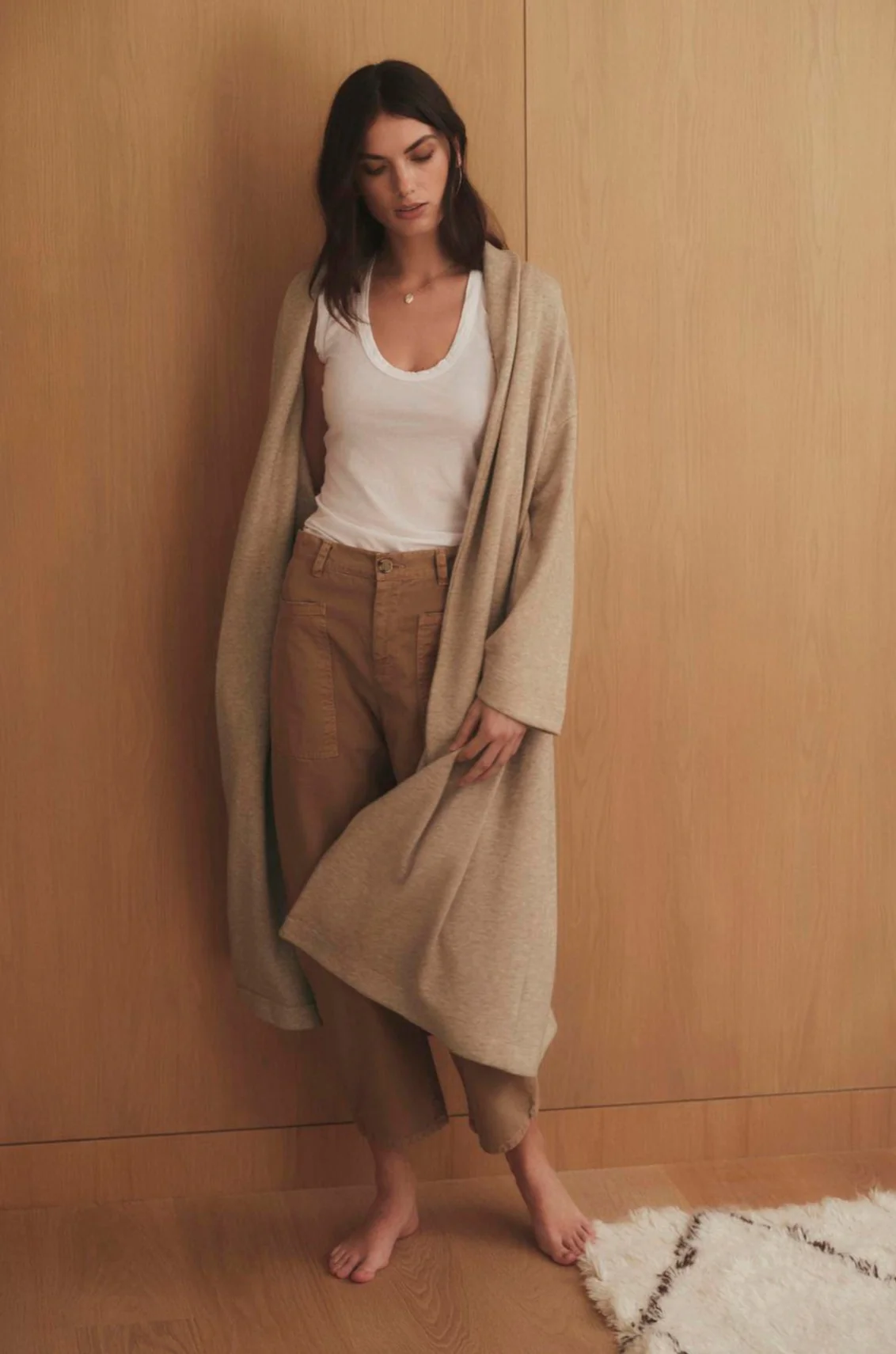 PATRICIA DOUBLE KNIT DUSTER CARDIGAN - Image 6