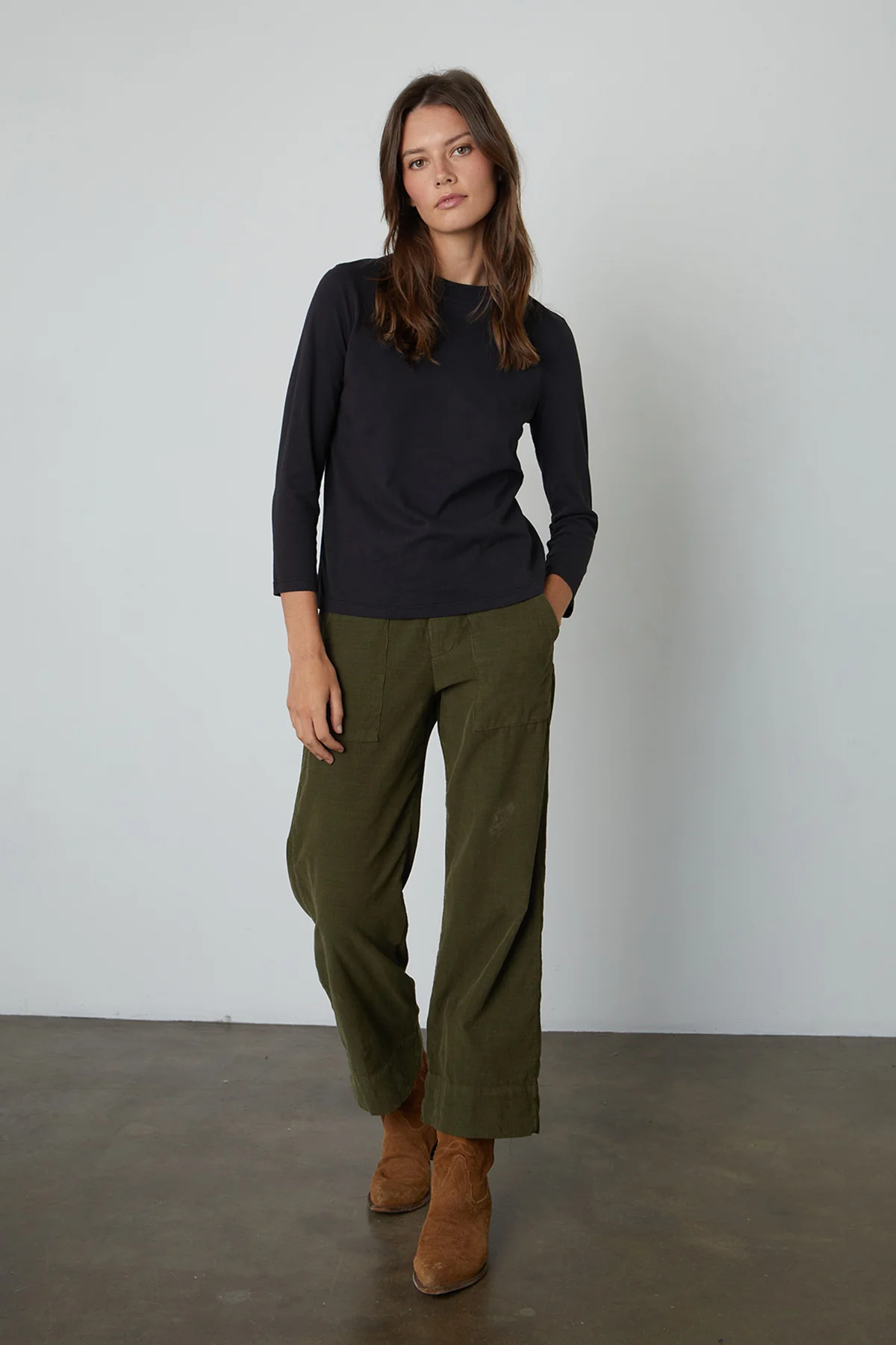 QUINNY 3/4 SLEEVE MOCK NECK TEE - Image 7
