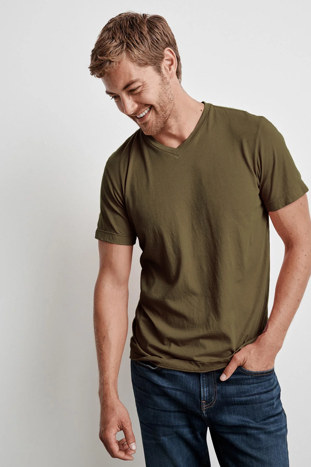 SAMSEN WHISPER CLASSIC V-NECK TEE - Image 11