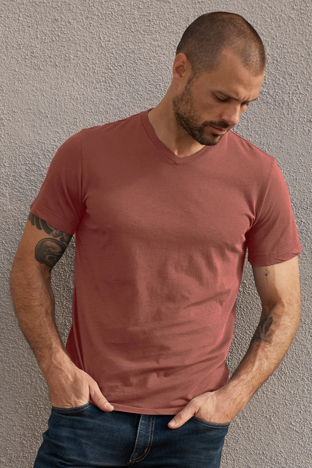 SAMSEN WHISPER CLASSIC V-NECK TEE - Image 3