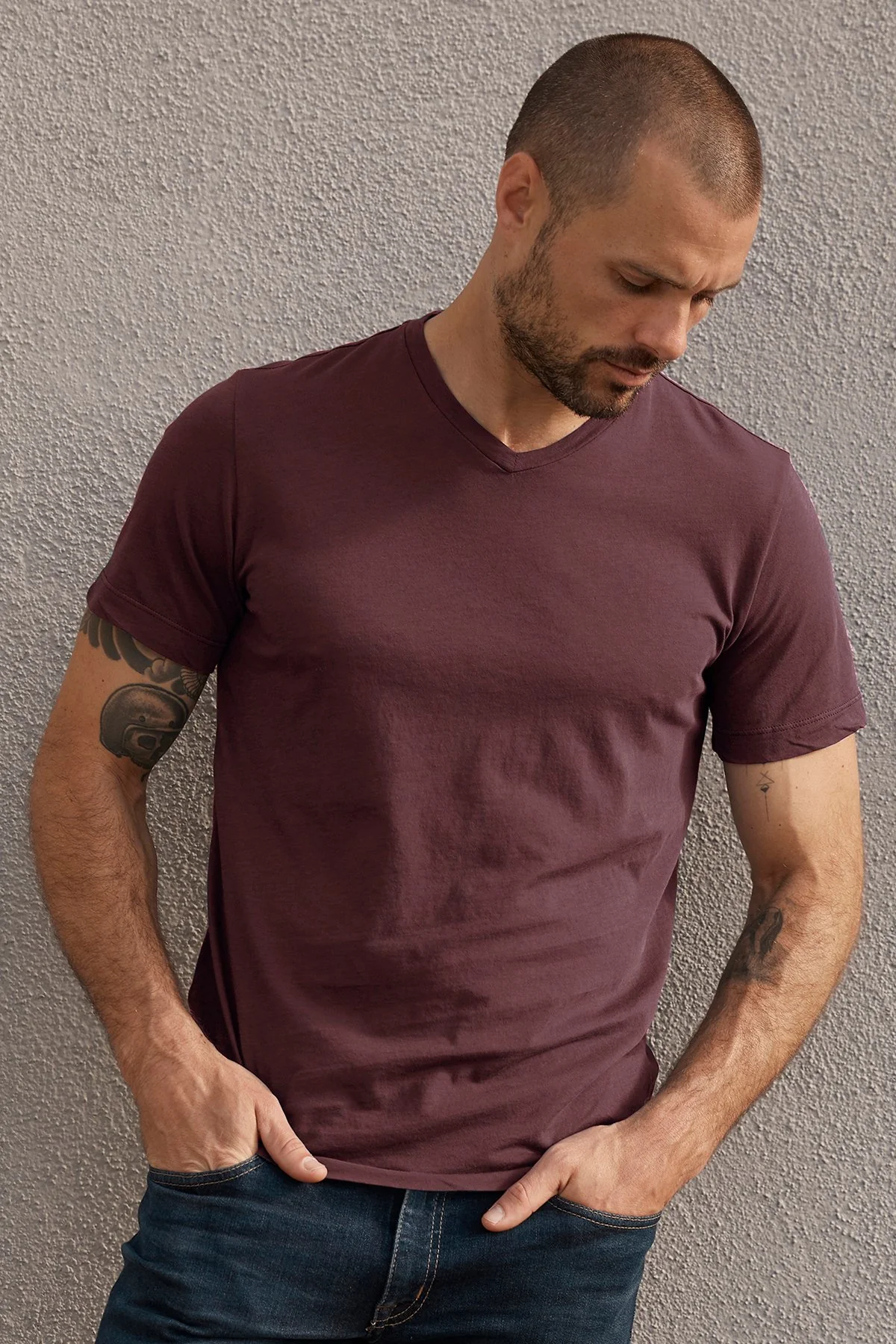 SAMSEN WHISPER CLASSIC V-NECK TEE - Image 5