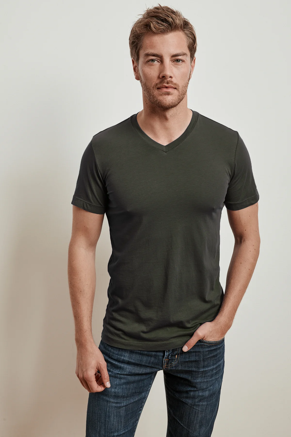 SAMSEN WHISPER CLASSIC V-NECK TEE - Image 9