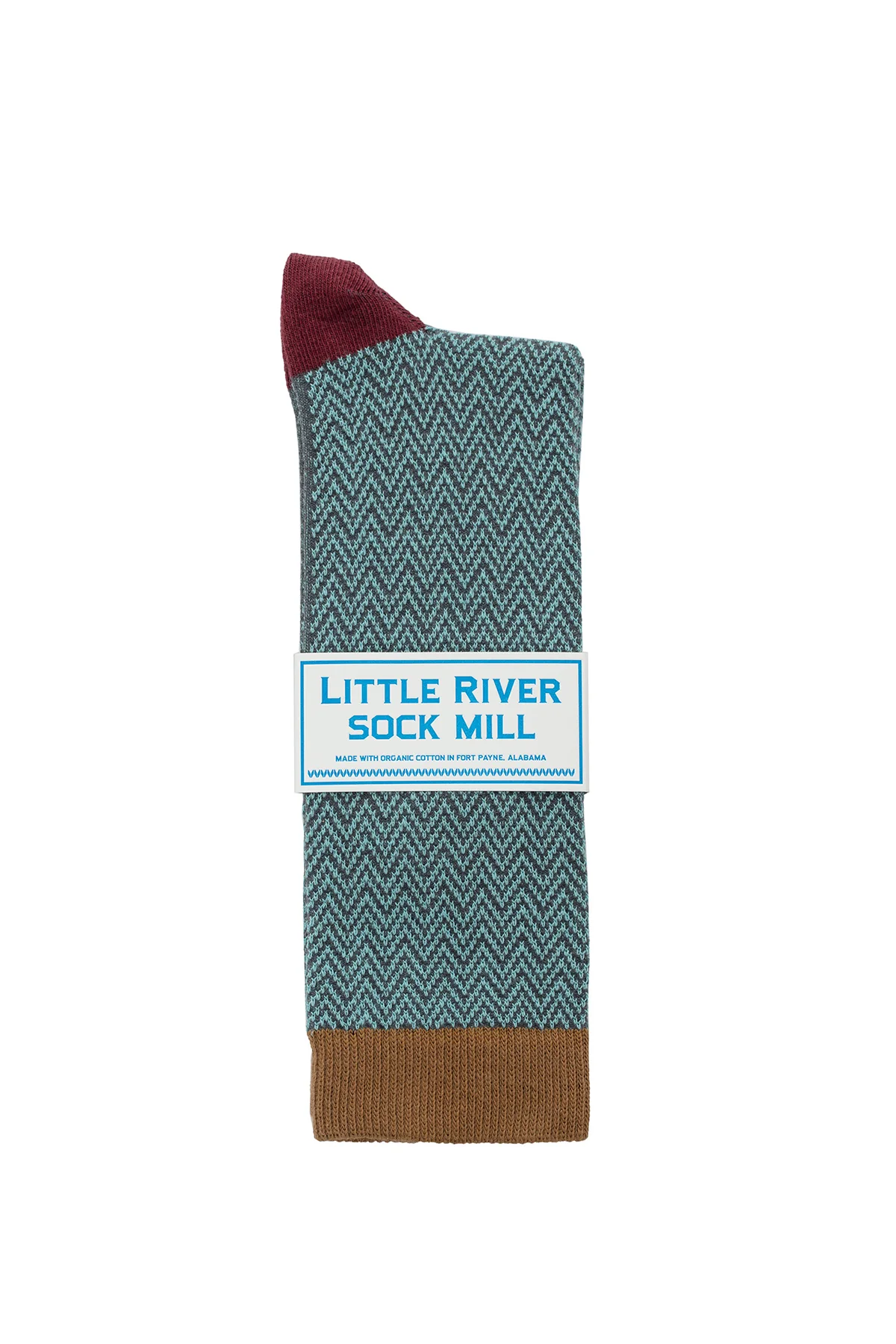 TEXTURED HERRINGBONE CREW SOCK BY LITTLE RIVER SOCK MILL - Image 5