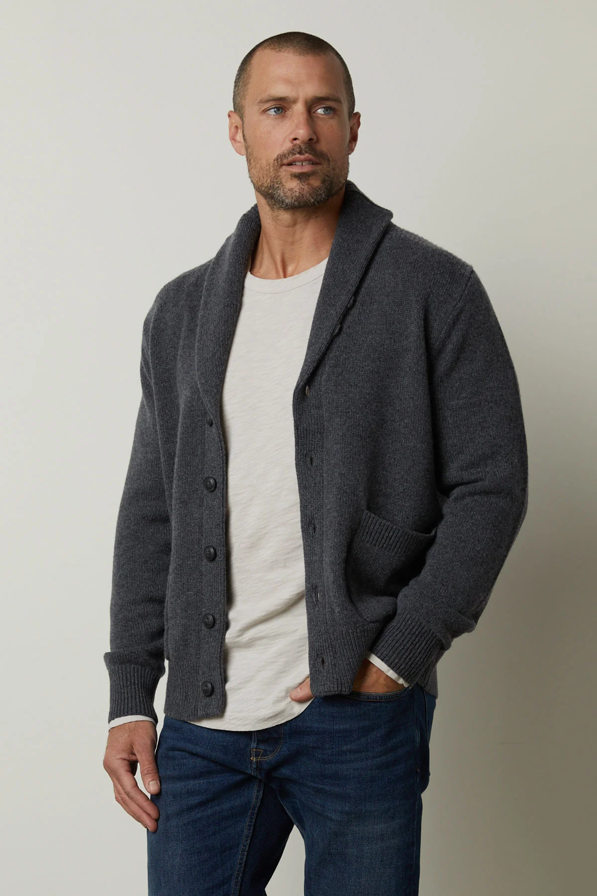THORNTON BUTTON FRONT CARDIGAN - Image 2