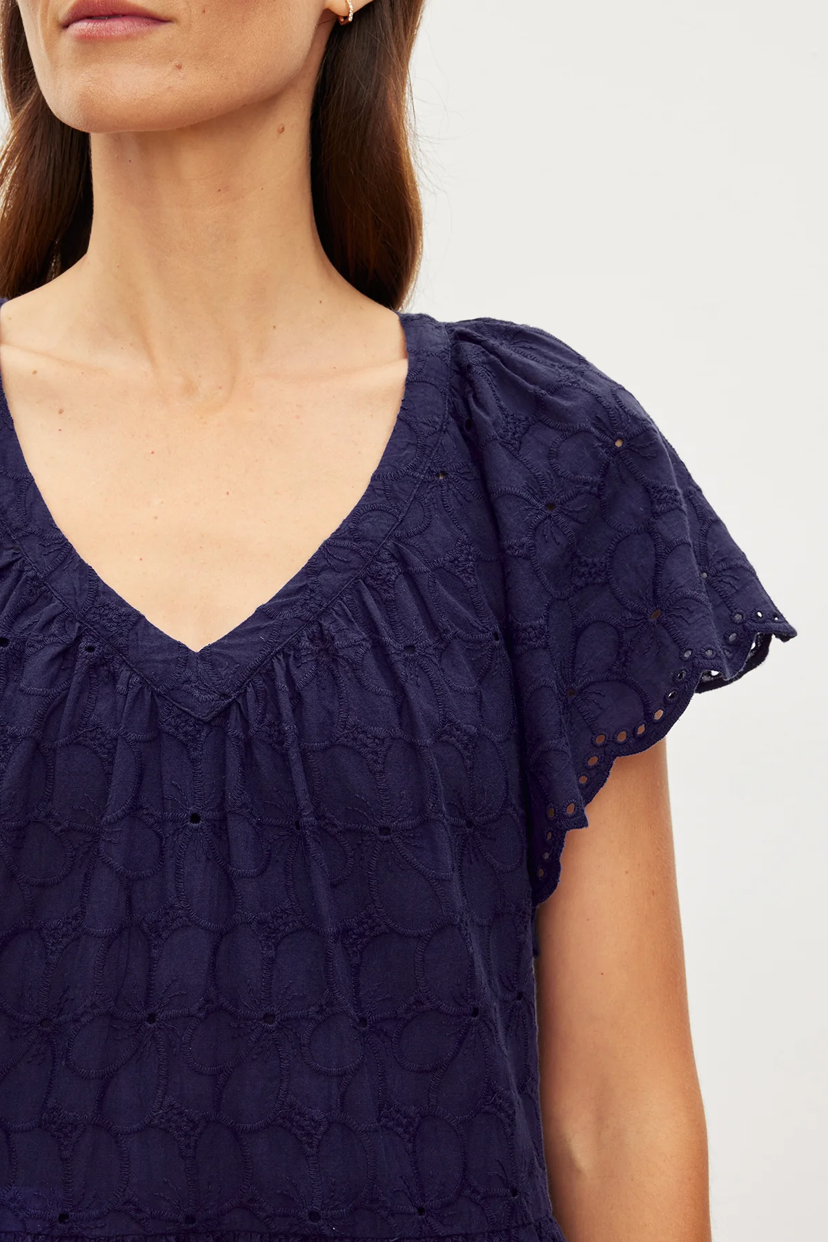 WYNETTE EMBROIDERED COTTON DRESS - Image 6